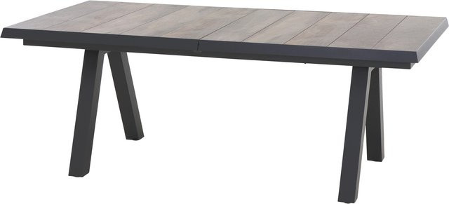 Siena Garden Gartentisch ausziehbar aus Keramik und Aluminium in Washed Grey B/T/H: 200 x 100 cm - Bild 1