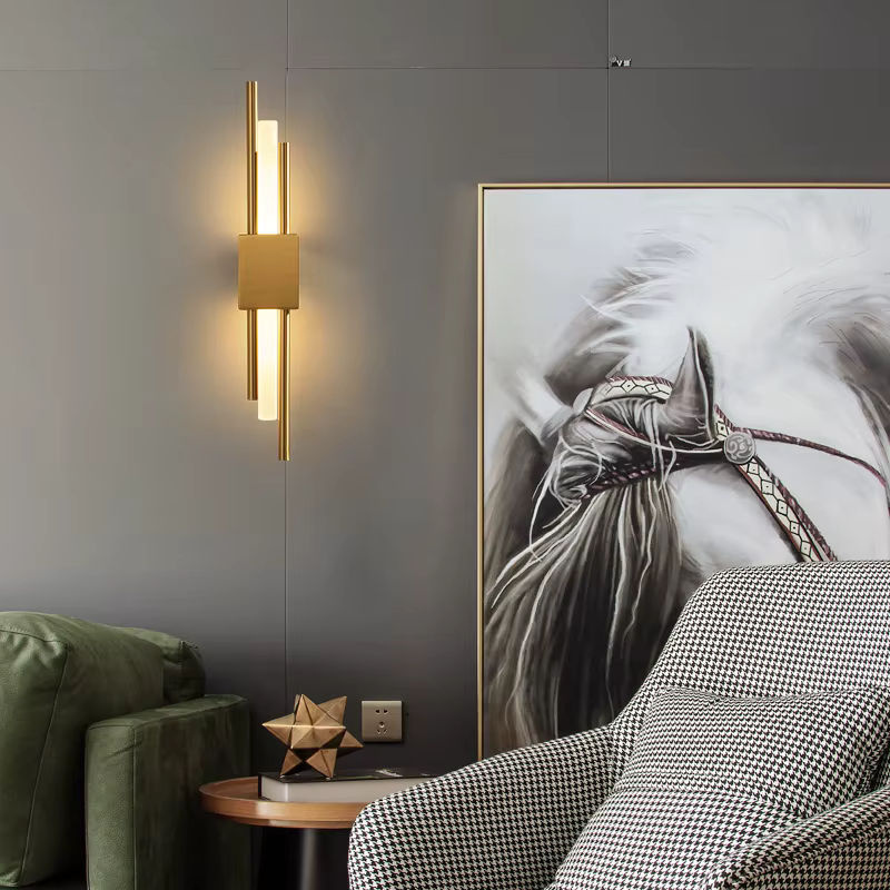 Moderne LED Wandleuchte aus Metall und Acryl in Schwarz, Bronze oder Gold/Messing für Wohnzimmer, Schlafzimmer und Kinderzimmer - Bild 3