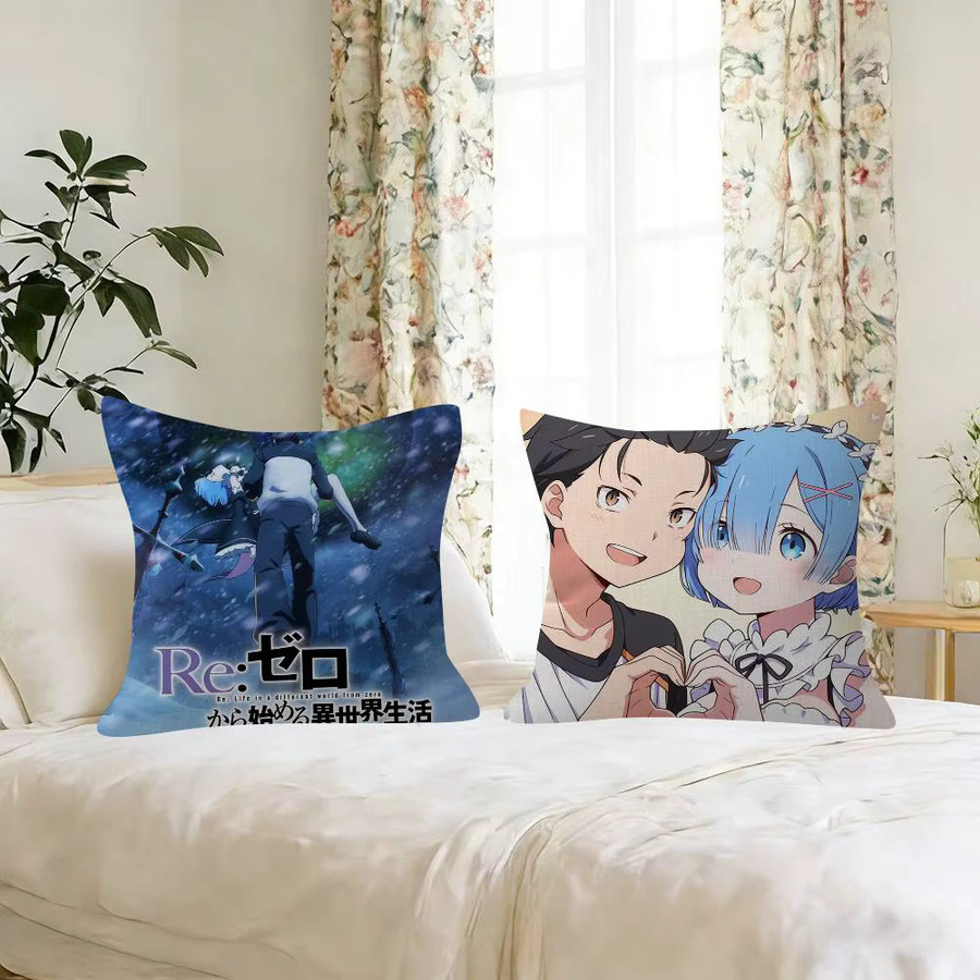 Re Zero Anime Kissenbezug quadratisch für Sofa und Bett - Bild 2