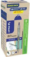 Pilot Bottle 2 Pen Ecoball Kugelschreiber Set mit blauer Tinte und Minen, 10 Stück plus 10 Minen, 0,4 mm Strichbreite - Bild 3