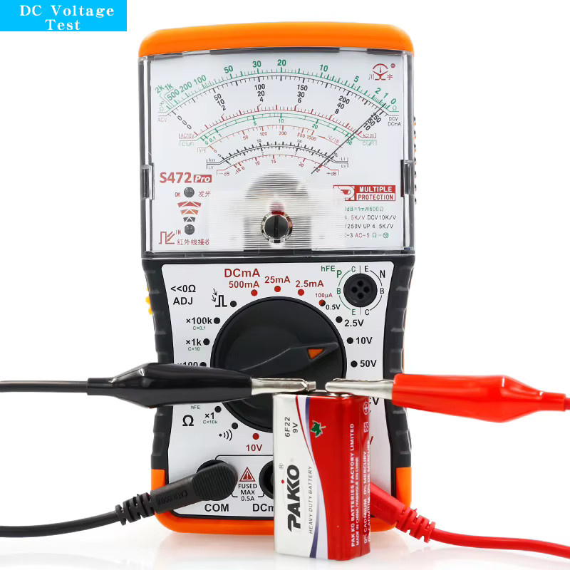 NJTY S472PRO Mini-Analog-Multimeter hochpräzises mechanisches Anti-Burn-Multimeter - Bild 3
