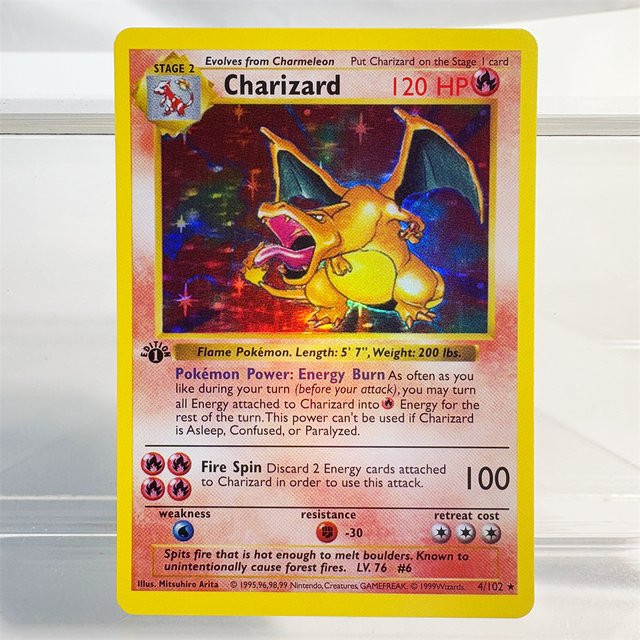 Pokémon Single Foil Cards Charizard Shining Gyarados Magikarp Blastoise Classic Game Collection Cards PTCG Proxy Cards - Bild 1