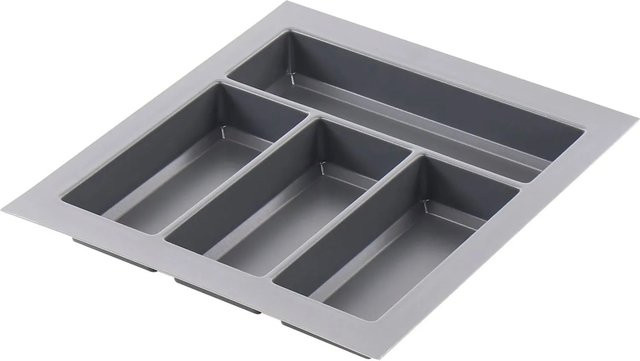 Agoform Besteckeinsatz Classico aus Kunststoff in Schiefergrau, B/T/H: 44,0 x 39,0 x 5,05 cm - Bild 1