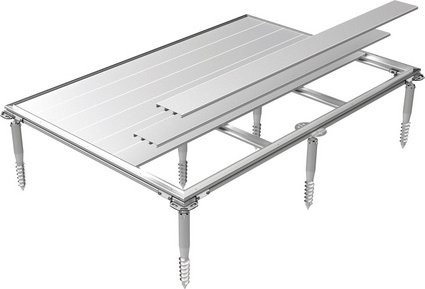 Biohort SmartBase Plus Fundament für Gerätehaus HighLine H6, Grau, B/T/H: 292,4 x 292,4 x 6,5 cm - Bild 2