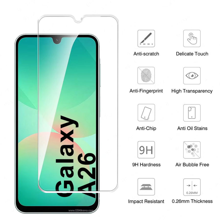Samsung Galaxy A26 5G Panzerglas Display Schutzfolie Transparent 2/4 Stück - Bild 2
