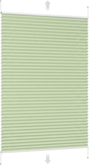 Sekey Plissee Faltrollo Klemmfix ohne Bohren, Grün, B: 80 cm, H: 120 cm - Bild 1