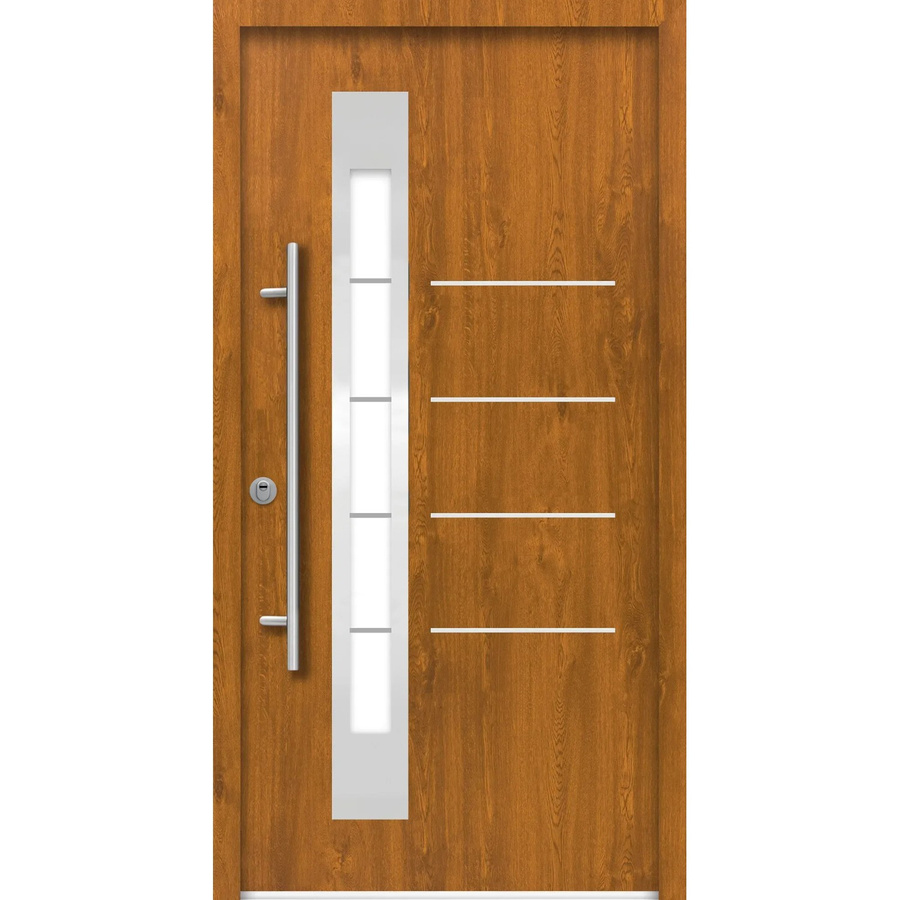 Splendoor Thermospace Sicherheits-Haustür Berlin Prime RC2 Gold-Oak mit Glaseinsatz, Farbe: Braun/Gold, B: 110 cm, H: 210 cm - Bild 2