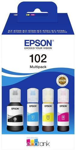Epson EcoTank 102 Nachfülltinte Multipack Schwarz, Cyan, Magenta, Gelb - Bild 2