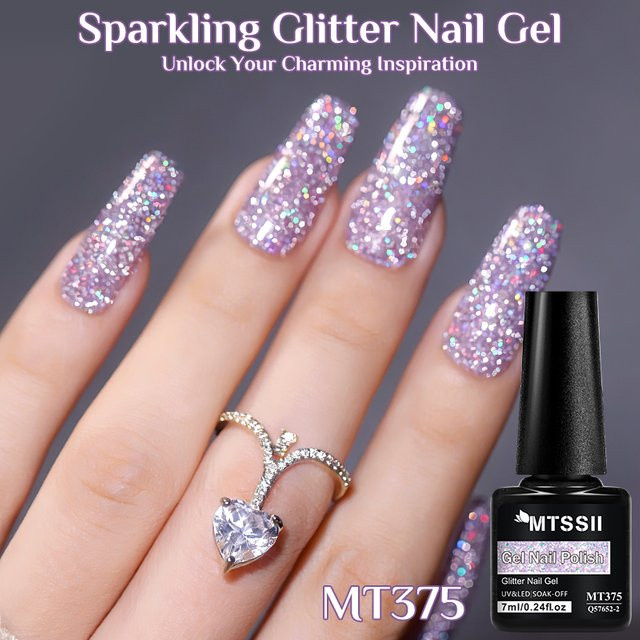 Mtssii Nagellack, Laser-Glitter-Pailletten-Gel, 7 ml, schimmernd - Bild 1