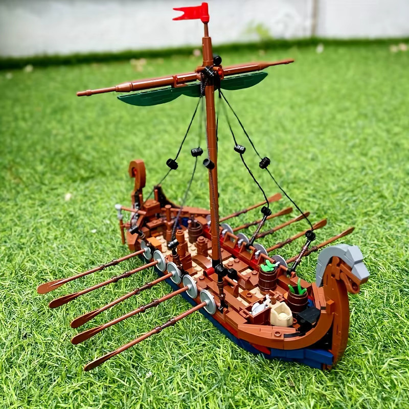 Garno MOC Mittelalterliches Wikingeschiff, Bausteine, 463 Teile - Bild 2