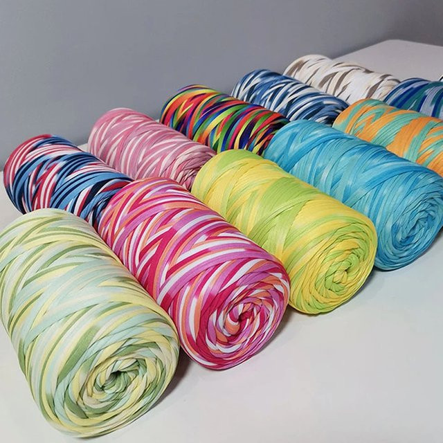 NOTIONSLAND Handgewebtes Wollgarn in Multicolour für DIY-Projekte wie Teppiche, Kissen und Körbe - Bild 1
