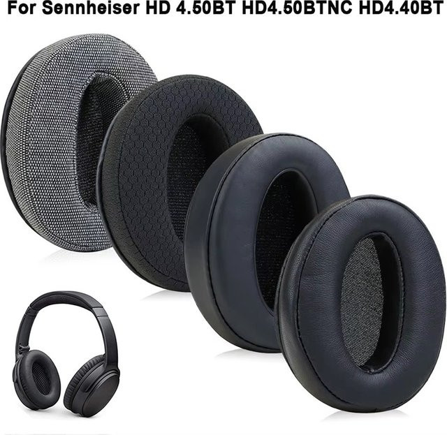 Sennheiser Ersatz-Ohrpolster aus Memory-Schaum für HD 450BT 458BT 350BT 400S 300 4.30 4.20 Kopfhörer in Schwarz - Bild 1