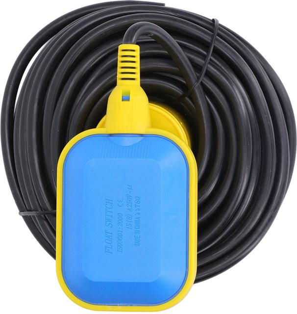 Aimo Schwimmerschalter Flüssigkeitsstandregler mit 15m Kabel in Blau für Pool und Ölsumpf - Bild 1