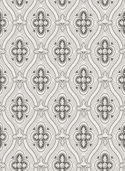 BoråsTapeter Tapete Pigkammaren 4525 Ornamentales Design in Grau, Vlies Tapete - Bild 1
