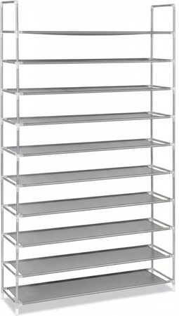Relaxdays Schuhregal aus Vlies-Stoff in Grau, wasserabweisend, B/H/T: 100 x 175,5 x 29 cm