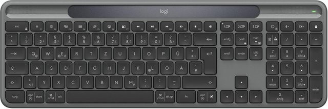 Logitech Signature Slim Solar+ kabellose Bluetooth Tastatur QWERTZ in Graphit - Bild 2