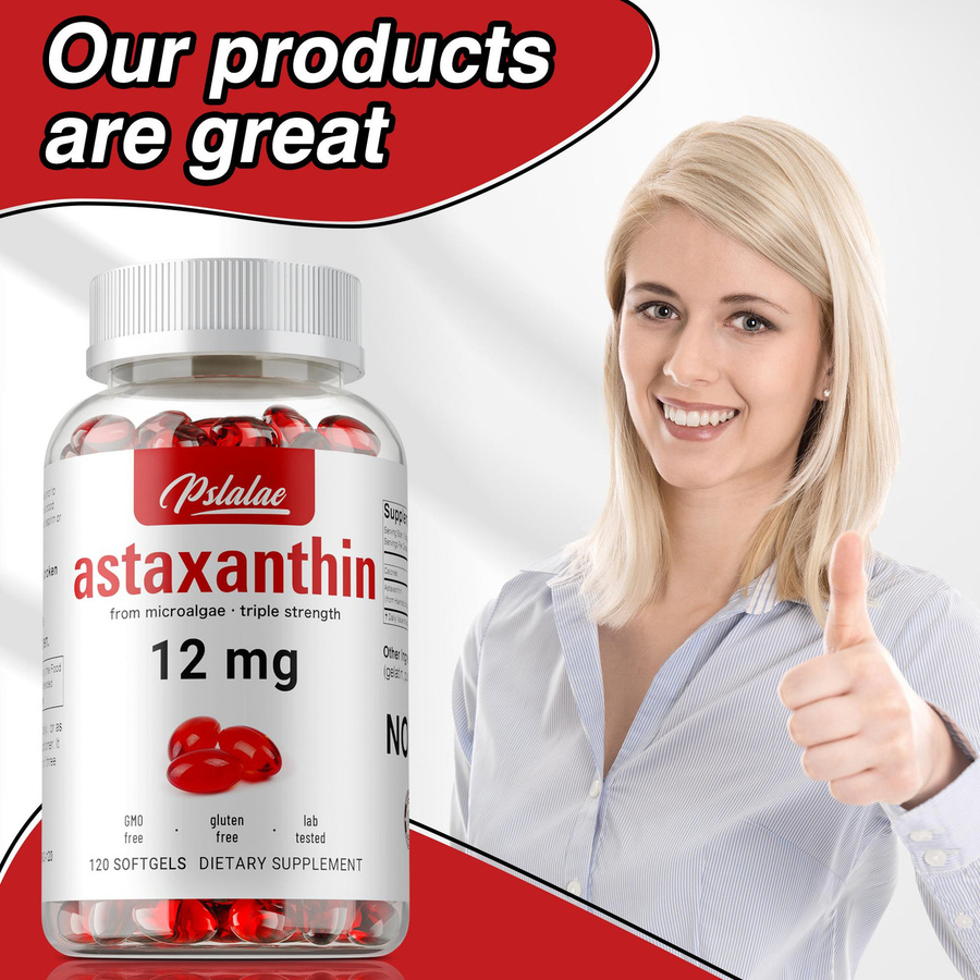 Pslalae Astaxanthin 12mg, 120 Kapseln, Unisex - Bild 5