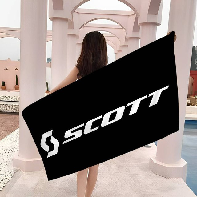 Scott Anime Strand-Schwimmhandtuch für Kinder in Schwarz aus Baumwolle - Bild 1