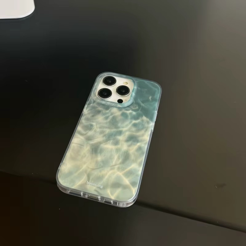 K'try Handyhülle mit Meerwasser-Effekt und Glitzer in Blau für iPhone 11 bis iPhone 16 Pro Max - Bild 4