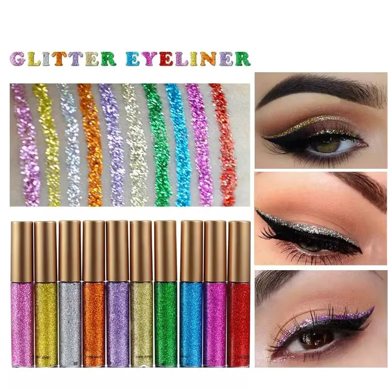 Handaiyan Eyeliner-Set, flüssig, Metallic, 10-teilig, Unisex - Bild 4