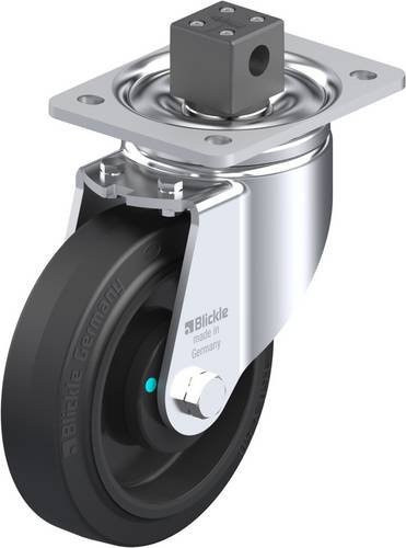 Blickle Lenkrolle LH-POEV 160KAD-CS13 mit Feststeller, Rad-Durchmesser: 16 cm, Tragfähigkeit: 400 kg, Farbe: Schwarz/Grau - Bild 1