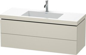 Duravit Waschtischunterschrank L-Cube c-bonded, wandhängend, Beige Matt, B/T/H: 120 x 48 x 50 cm - Bild 1