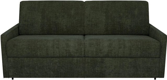 Vente-unique Schlafsofa Calife in Tannengrün mit Stoffbezug und abnehmbaren Bezügen, Breite: 150 cm - Bild 1