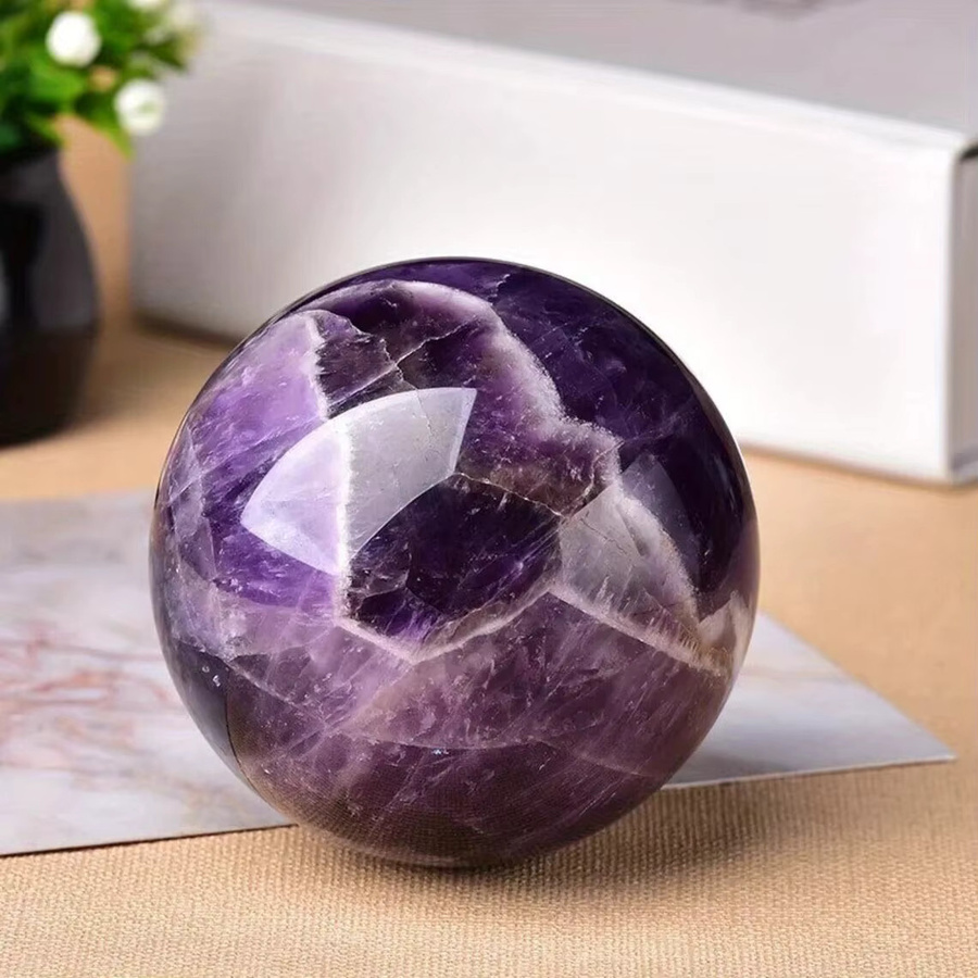 Natürliche Amethyst-Kugel aus violettem Quarzkristall für deine Dekoration, Durchmesser: 20 mm - Bild 2