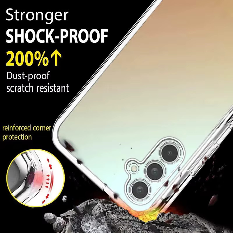 Stoßfeste 360-Vollschutz Hülle für Samsung Galaxy S24 Ultra S23 FE Plus A55 A35 A24 A14 A54 A33 A53 A73 A32 A05 in Transparent - Bild 4
