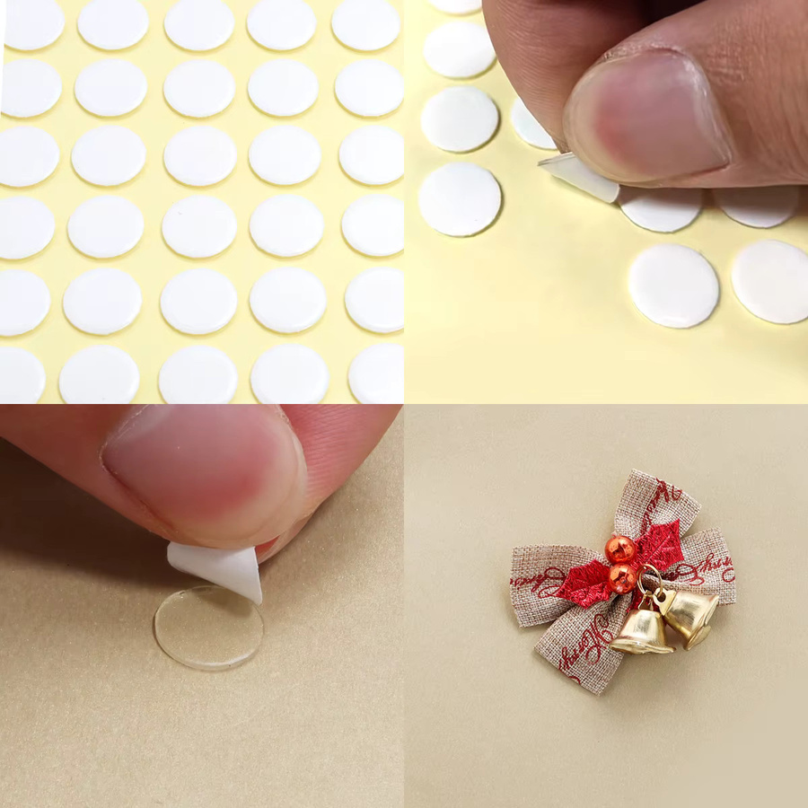 300 Stück Transparentes doppelseitiges Klebeband in runder Punktform für DIY Handwerk und Dekoration - Bild 2