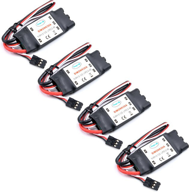 Simonk ESC mit BEC für F450 S500 S550 RC Quadcopter Hubschrauber, 30A - Bild 1