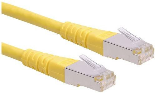 Roline RJ45 Patchkabel CAT 6 S/FTP Ethernet LAN Gelb, Länge: 1,00 m - Bild 1