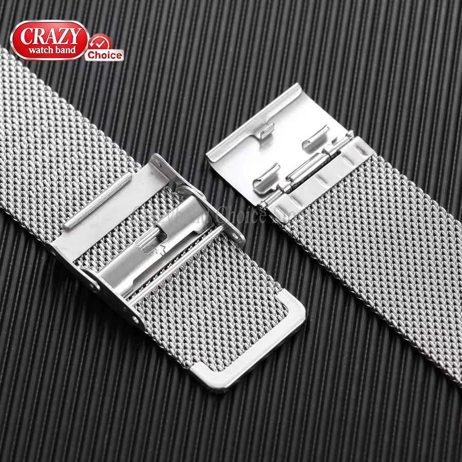 Uhrenarmband Edelstahl, Mesh Milanese, Herren, 18mm 20mm 22mm - Bild 2