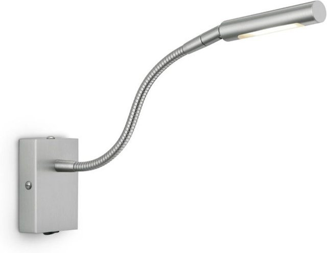 Knapstein Luka LED-Wandleuchte in Nickel matt mit warmweißem Licht (2700K) - Bild 1