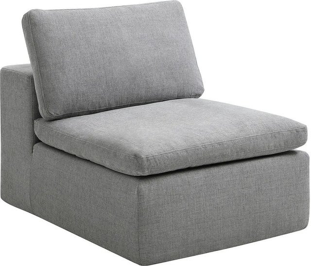Vente-unique Sessel Cortoline mit gerader Rückenlehne in Grau - Bild 1