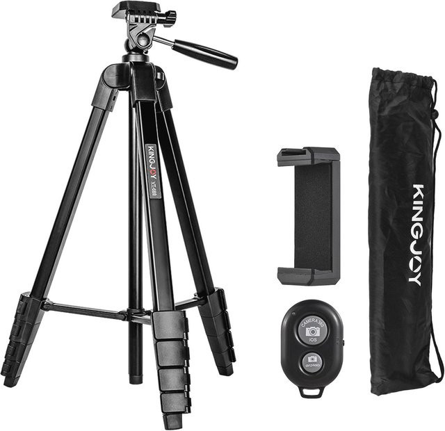 KINGJOY VT-688 Desktop-Stativständer in Schwarz mit 5 Höhenstufen und 2 kg Tragkraft - Bild 1