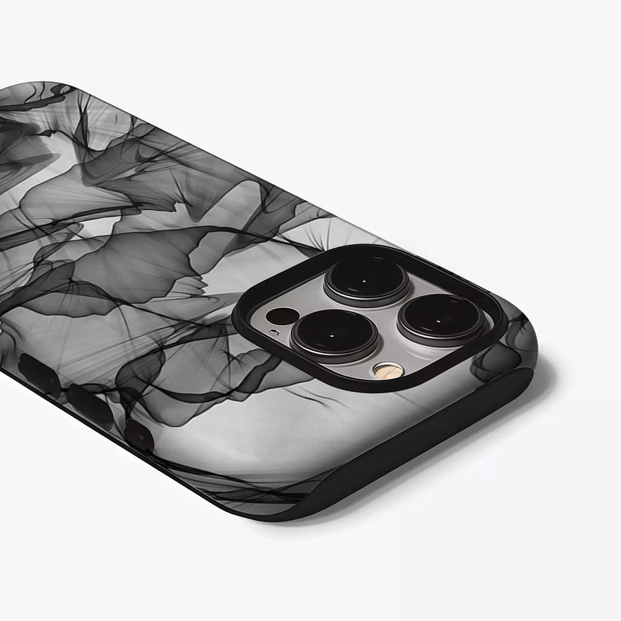 Potdemiel Black Silk Wave Handyhülle für iPhone 17 16 15 14 13 Pro Max Plus in Schwarz - Bild 3
