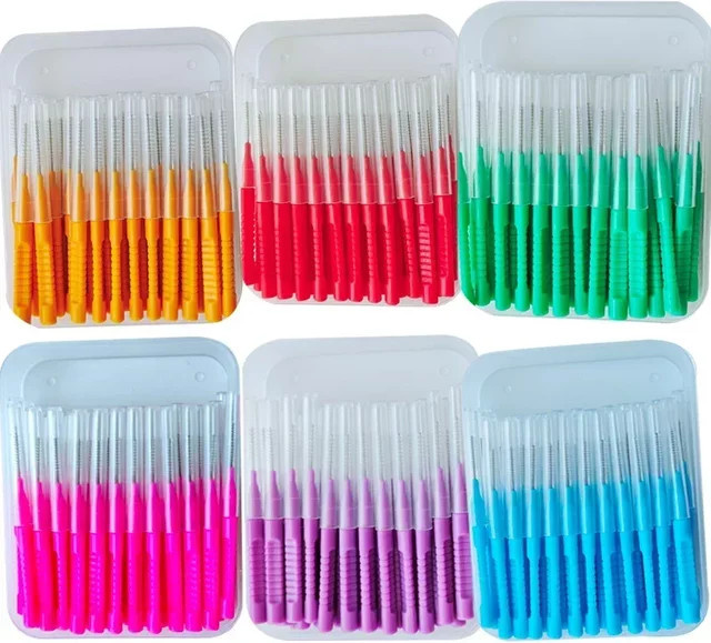 50 Stück Interdentalbürsten, 0,6-1,2 mm, Mundhygiene-Tool - Bild 1