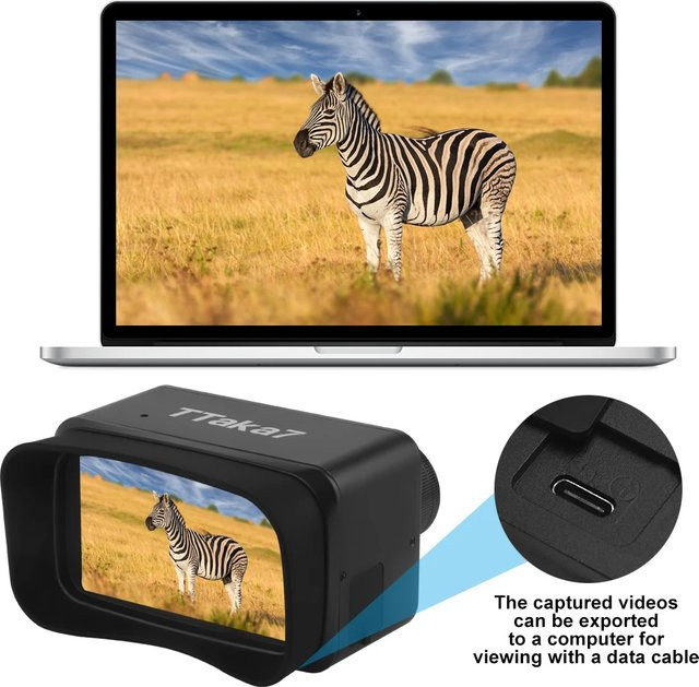 Digitales 4K HD Nachtsichtgerät mit 5X Zoom und Infrarot-Technologie, wasserdichtes Fernglas für Jagd und Camping in Schwarz - Bild 1