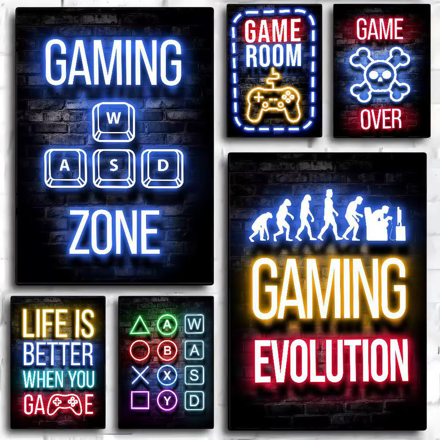 Moetch Modernes Filmplakat im Neon-Design als Wandkunst für dein Wohnzimmer oder Studierzimmer - Bild 2