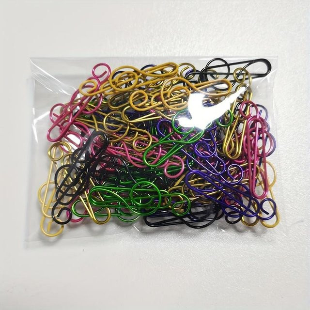 SZwatch Musiknoten Büroklammern aus Metall, 50 Stück, sortiert in Braun und Multicolour, B: 12 mm, H: 40 mm - Bild 1