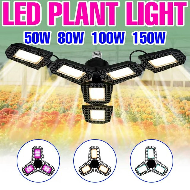 CanLing LED Pflanzenlampe 150W E27 Vollspektrum Wachstumslicht Schwarz - Bild 1