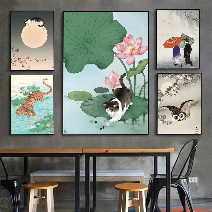 Ohara Koson Ukiyo-e Wandkunst-Poster selbstklebend wasserfest zur Wanddekoration - Bild 3