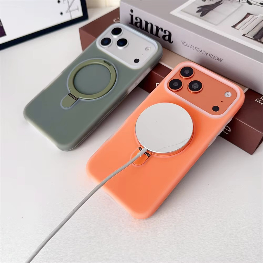 Xeber Silikon-Gelee-Matthalter Magnetische Hülle für iPhone 17, 16, 15, 14, 13 Pro Max mit Magsafe Kamera-Steuerknopf-Abdeckung in Pink - Bild 2