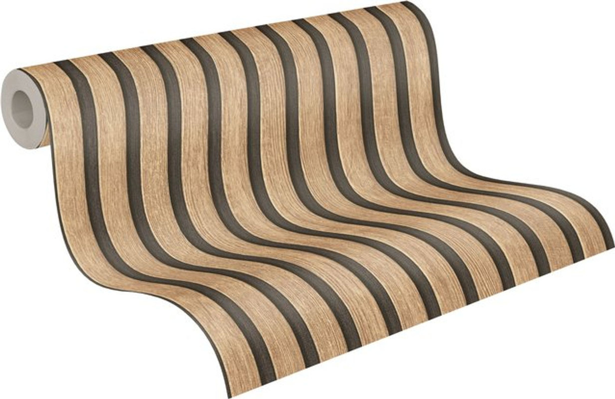 A.S. Création Vliestapete Holzoptik in Beige, Braun und Schwarz, B/L: 53 x 1005 cm - Bild 6