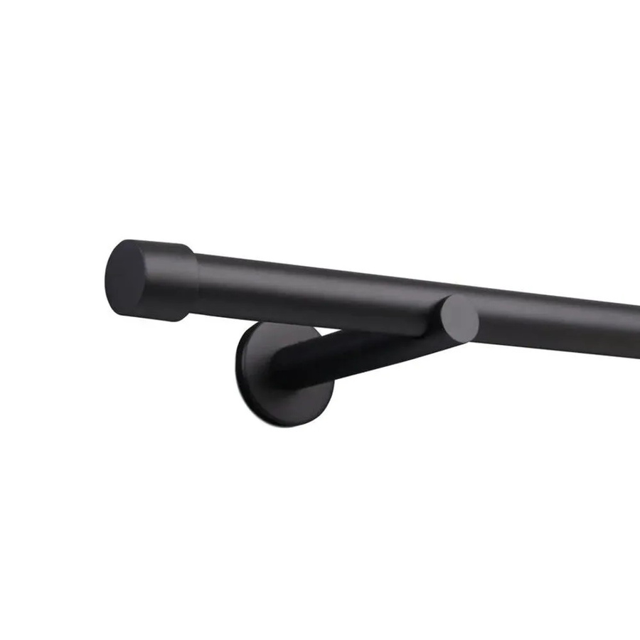 Deco-Raum Gardinenstange mit 1 Kappe in Schwarz Durchmesser: 25 mm Länge: 600 cm - Bild 2