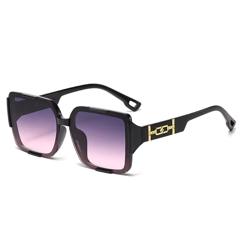 Julyrays Sonnenbrille, Quadrat, Vollrand, Kunststoff, Damen, pink, black - Bild 3