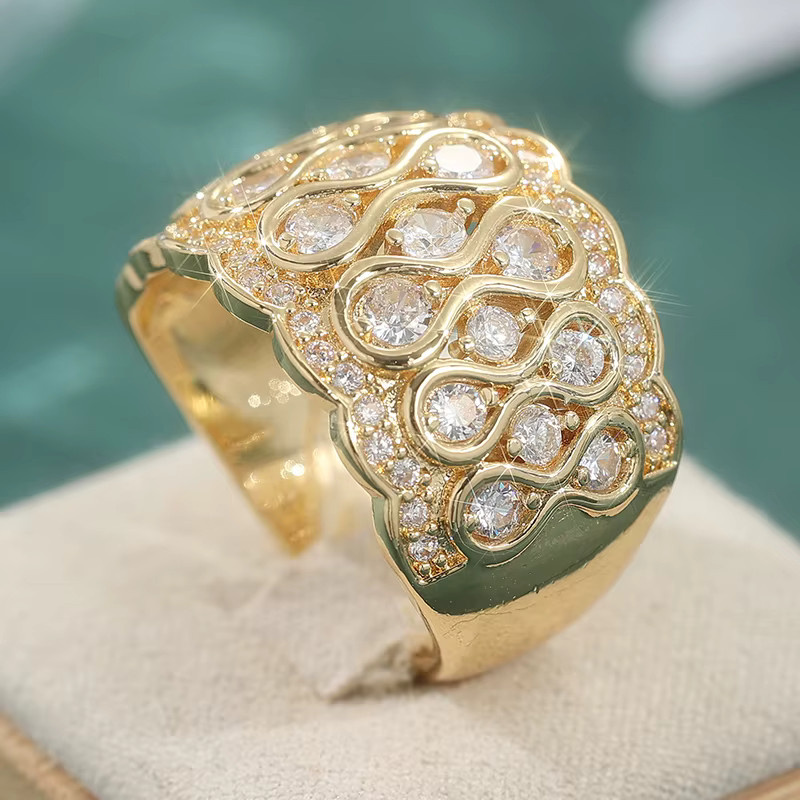 YoYo Ring, vergoldet, Zirkonia, Damen - Bild 2