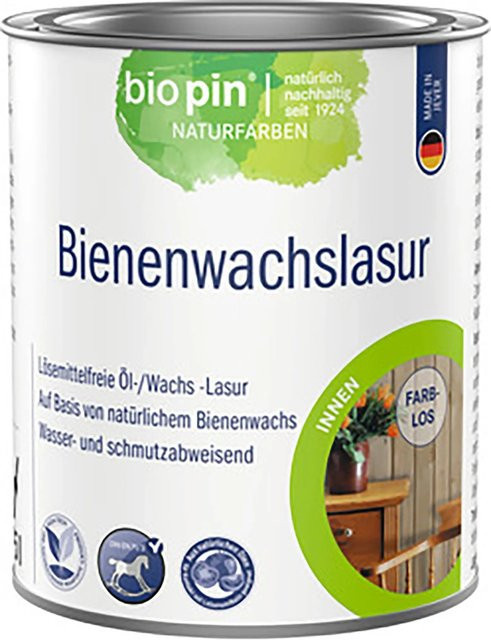 Biopin Bienenwachslasur Transparent 375 ml - Bild 1
