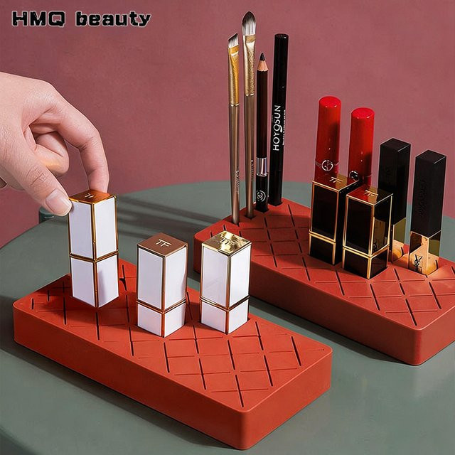 HMQ beauty Make-up Pinsel Aufbewahrungshalter, Silikon, Rot - Bild 1